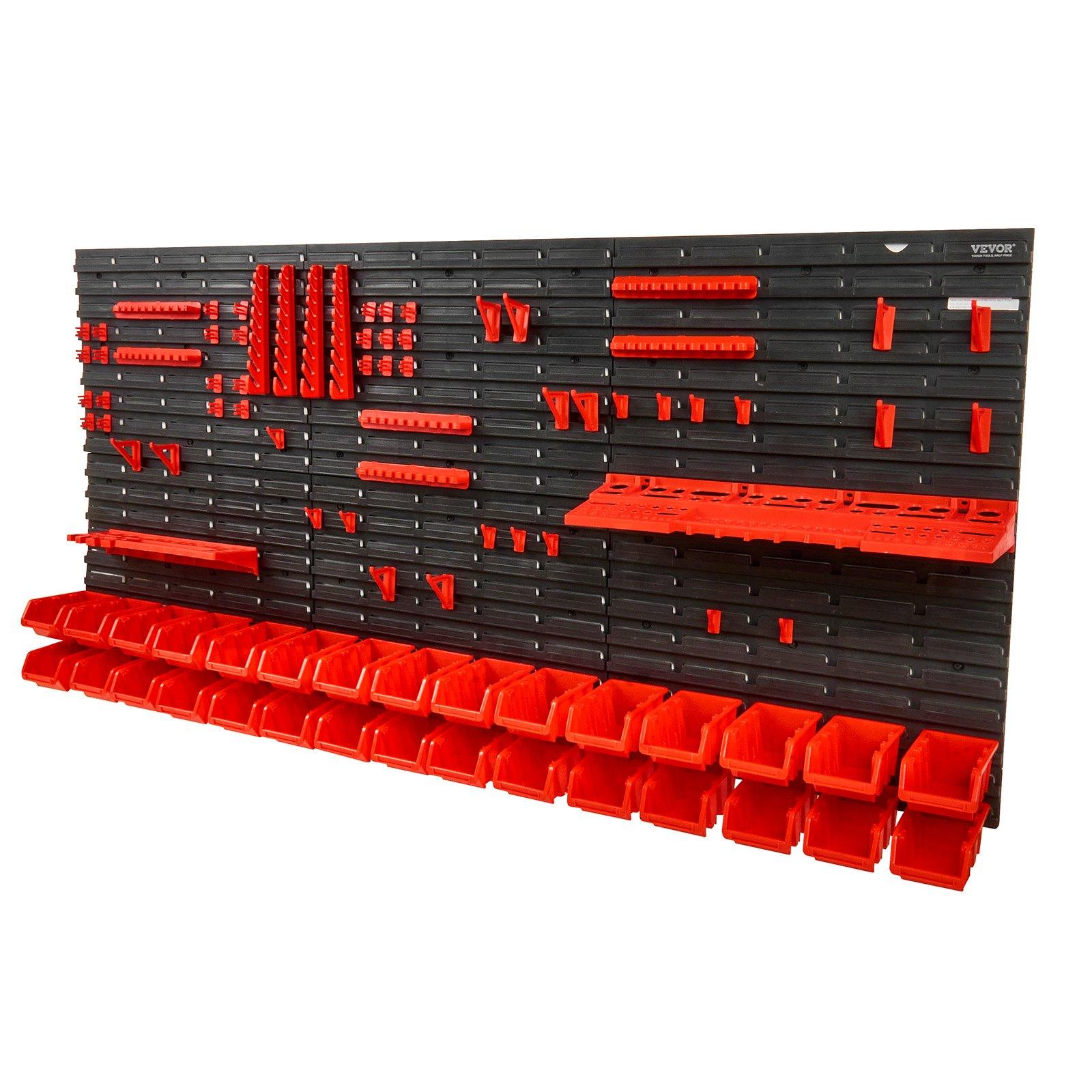 Workshop Tools Wood - Wall Mounted 30-Bin Hardware Organizer Plastic