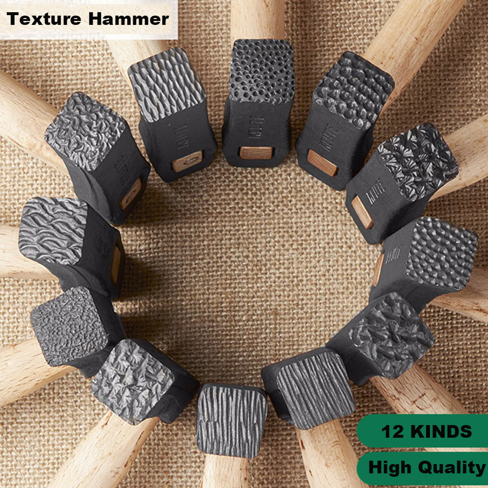 Mallet Wood Carving - Jewelry Tool Texture Hammer with Wooden