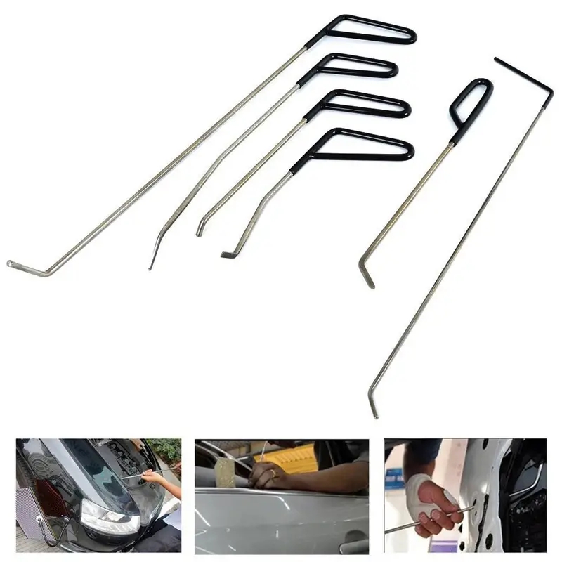 6pcs Car Dent Puller Rod Hooks - Maintenance Workshop Tools review and price
