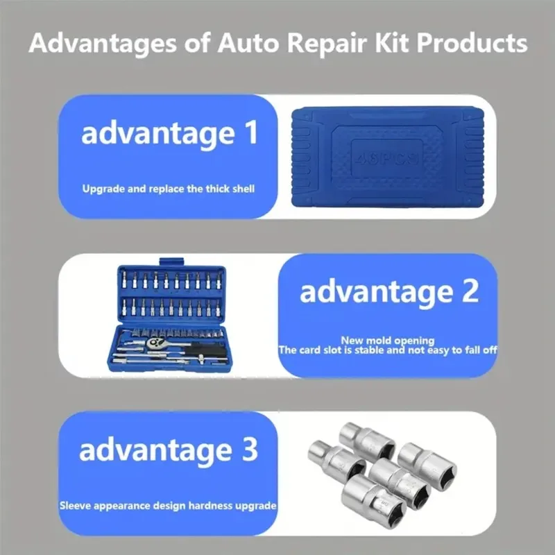 46-in-1 Heavy Duty Automotive  - Car Workshop Tools Kit review and price