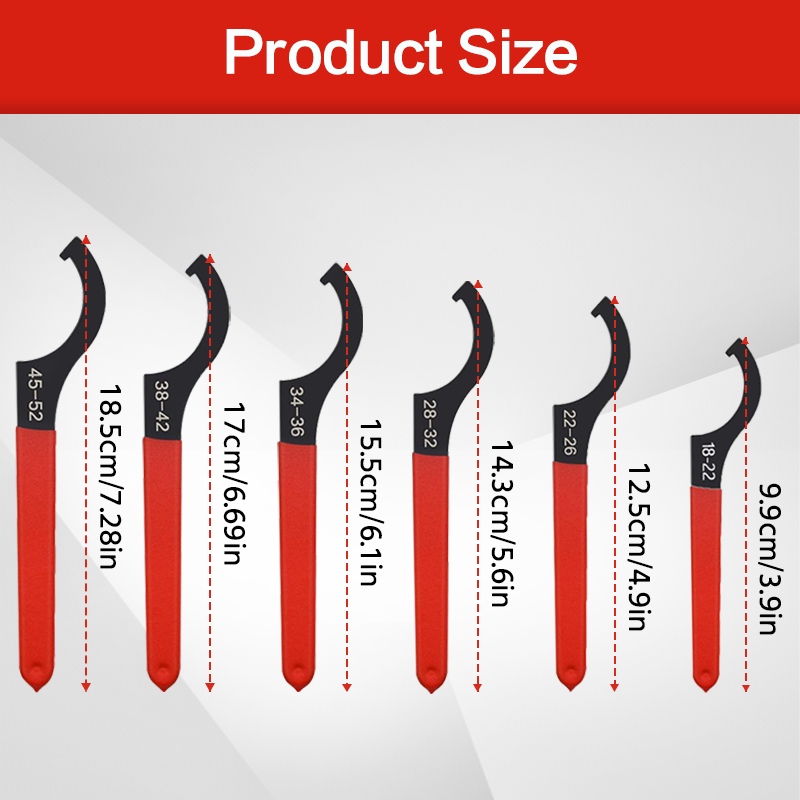 6PCS Half-moon Hook Wrench Non - Maintenance Workshop Tools review and price