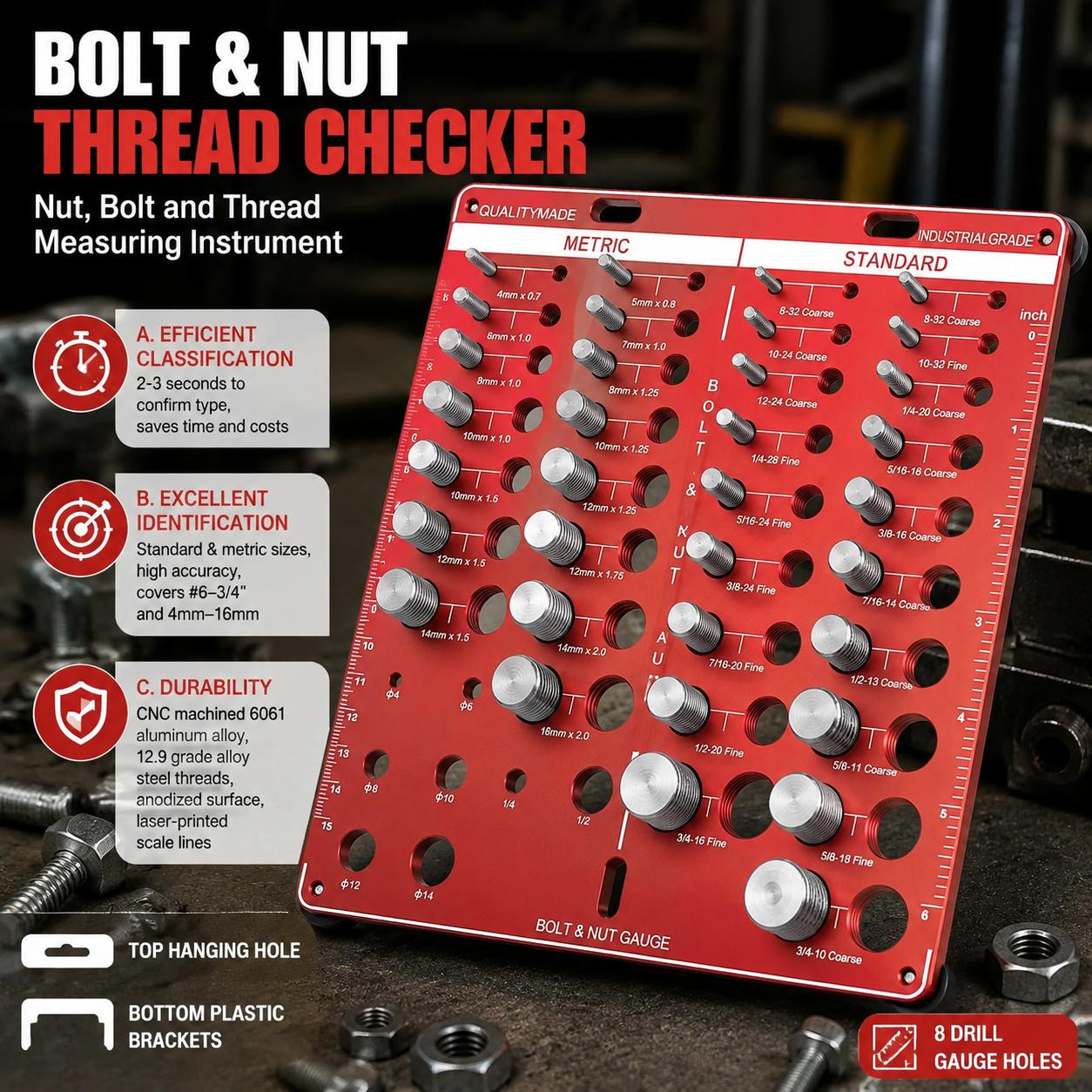 Nut and Bolt Thread Gauge Set  - Workshop Cutting Tools review and price