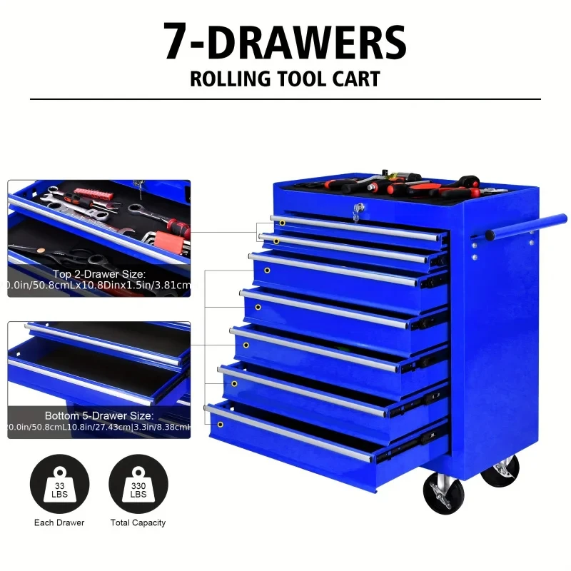 7 Drawers Blue Multifunctional - Car Workshop Tools Kit review and price