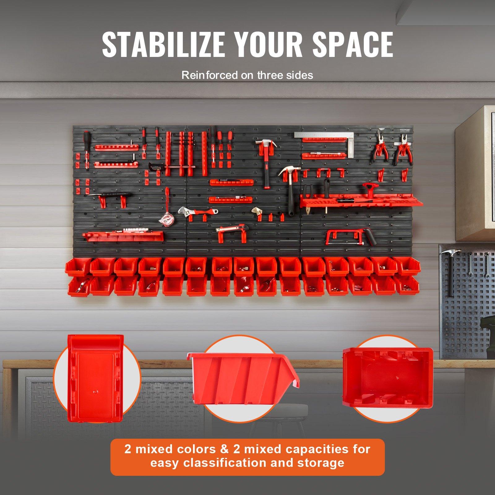 Wall Mounted 30-Bin Hardware O - Workshop Tools Wood review and price