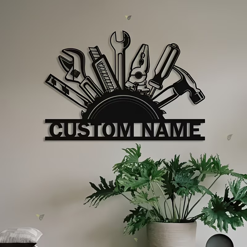 Custom Metal Tool Wall Art - P - Tools Name In Workshop review and price