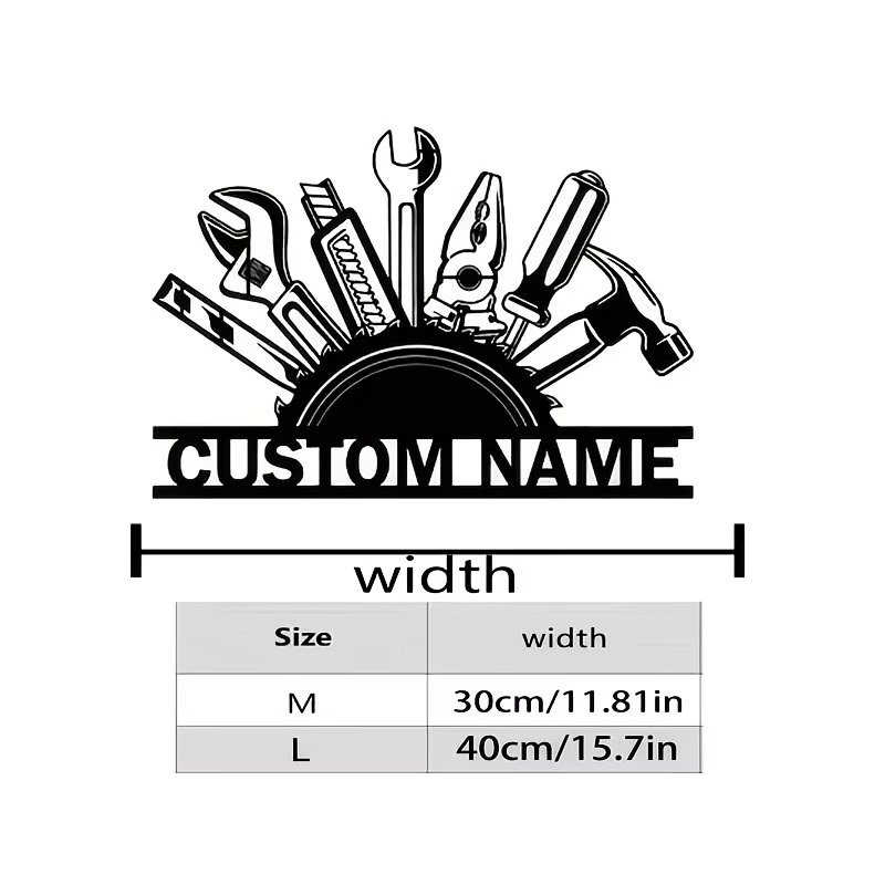 Custom Metal Tool Wall Art - P - Tools Name In Workshop review and price
